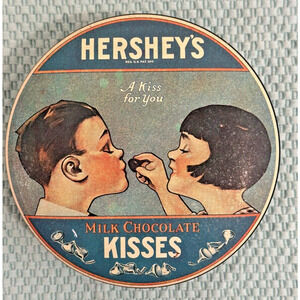 Hershey's Kisses Round Collector Tin 1982